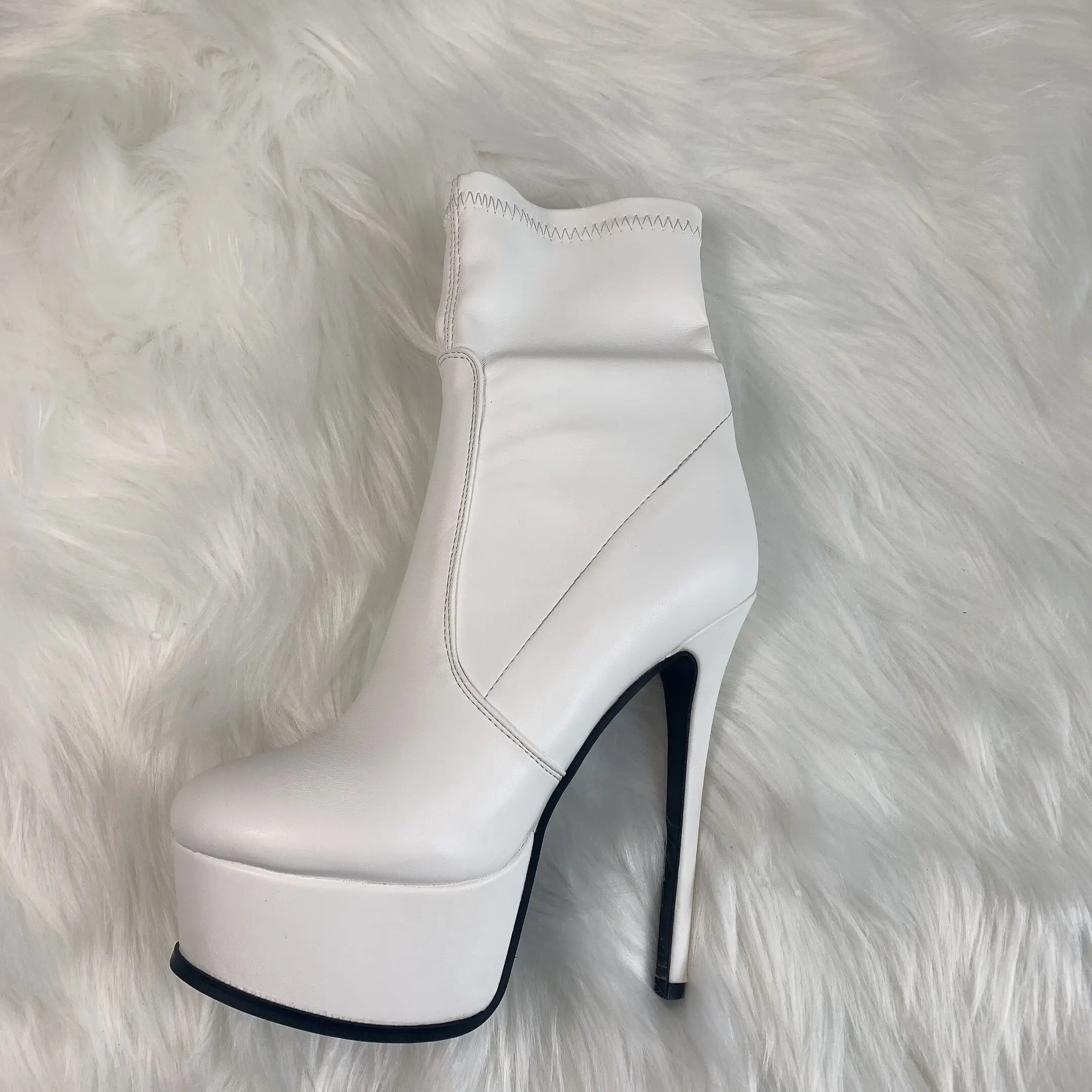 Women's Autumn PU Leather Platform Short Boots