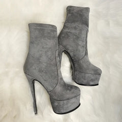 Women's Autumn PU Leather Platform Short Boots