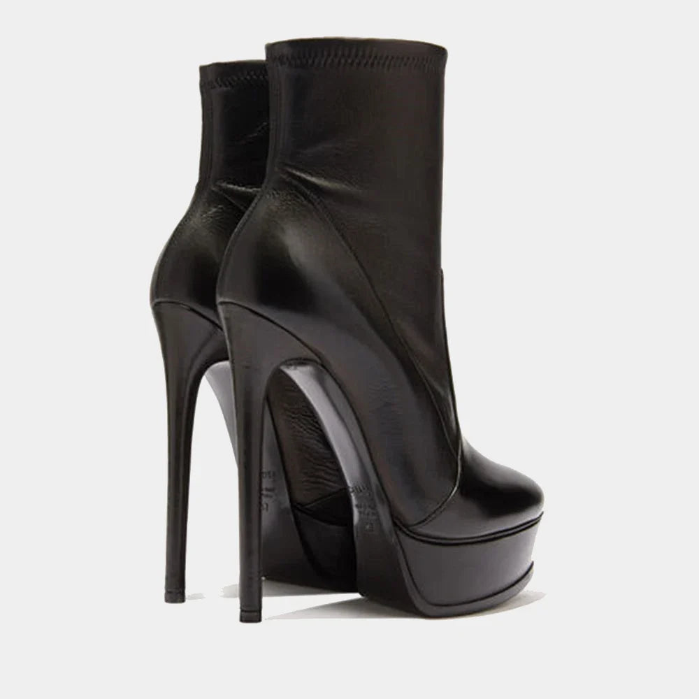 Women's Autumn PU Leather Platform Short Boots