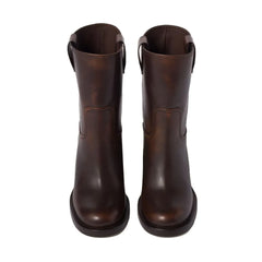 Women's Spring Cowhide Ankle Boots