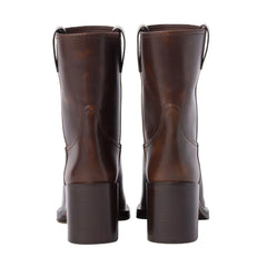 Women's Spring Cowhide Ankle Boots