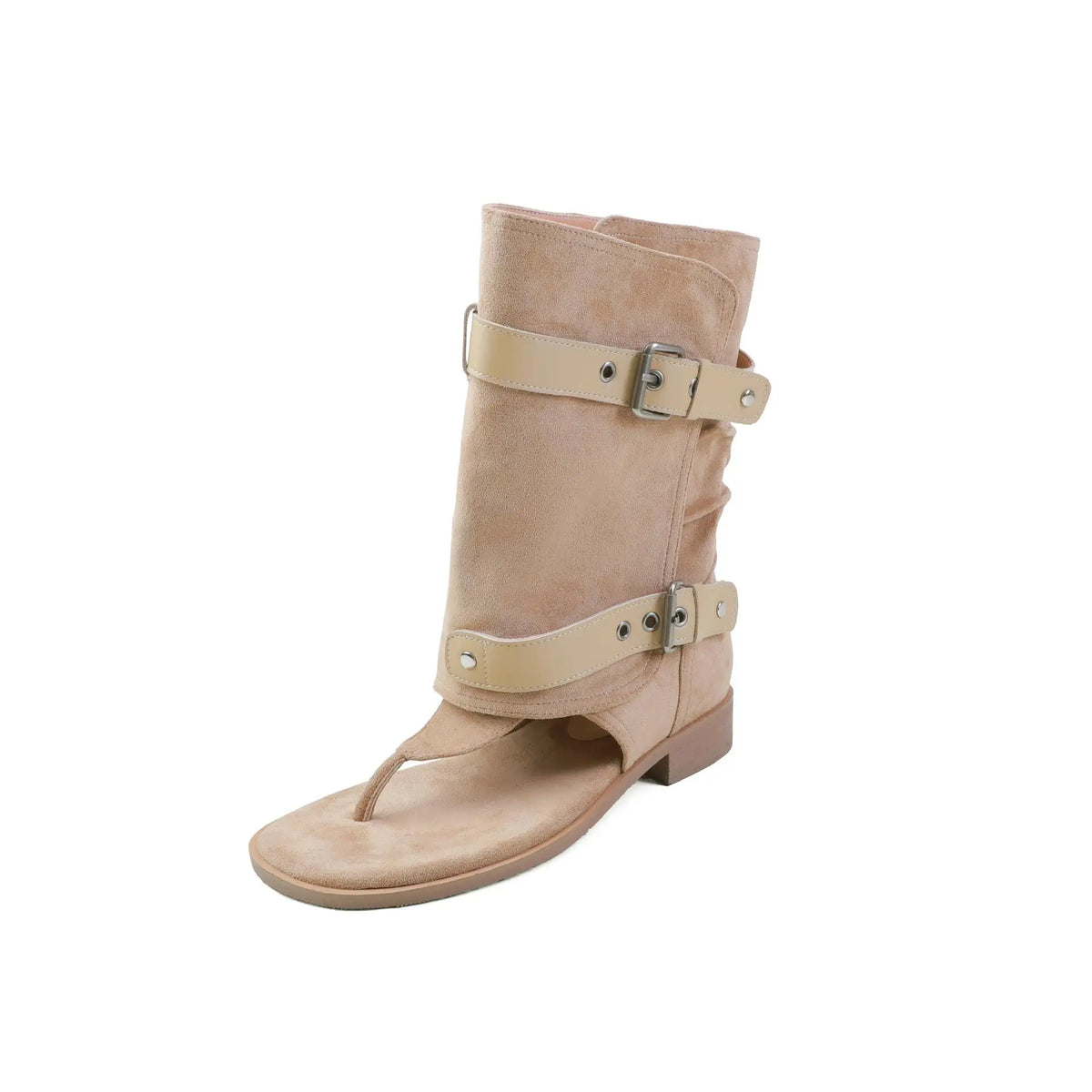 Women's Summer Suede Pinch Toe Tubular Boots