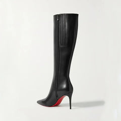 pointed Toe black high Boots