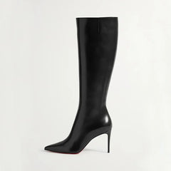pointed Toe black high Boots