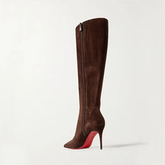 pointed Toe black high Boots