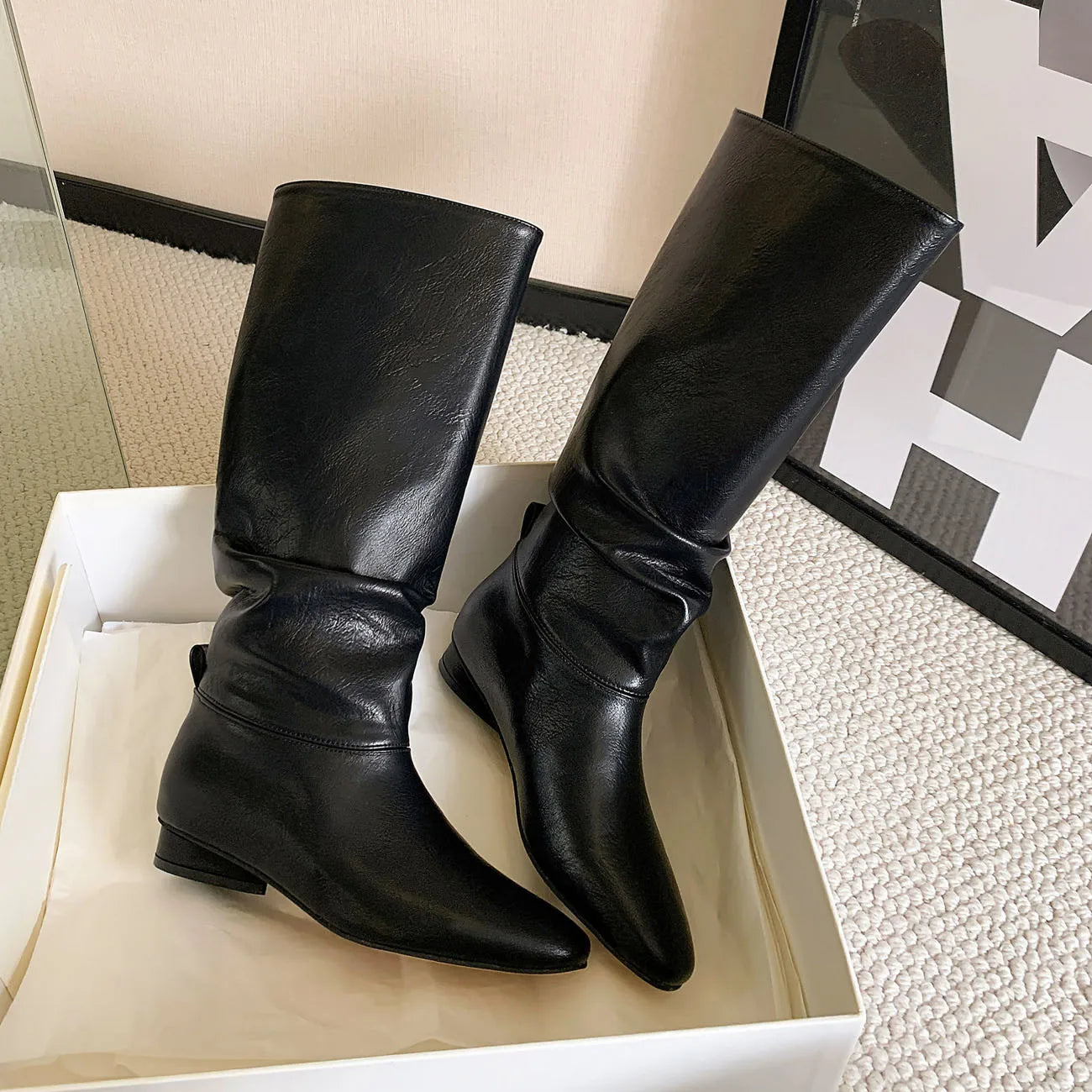 Arden FurtadoAutumn Cowhide riding Boots