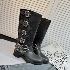 ArdenFurtado Brown Genuine Leather Boots