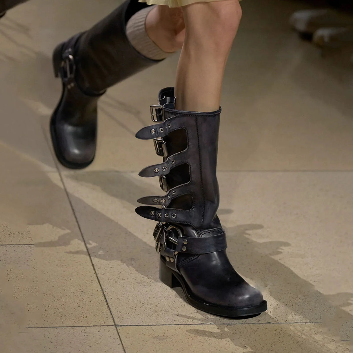 ArdenFurtado Brown Genuine Leather Boots
