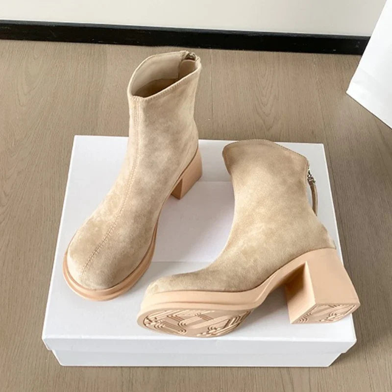 Round Toe Platform Women's High Boots