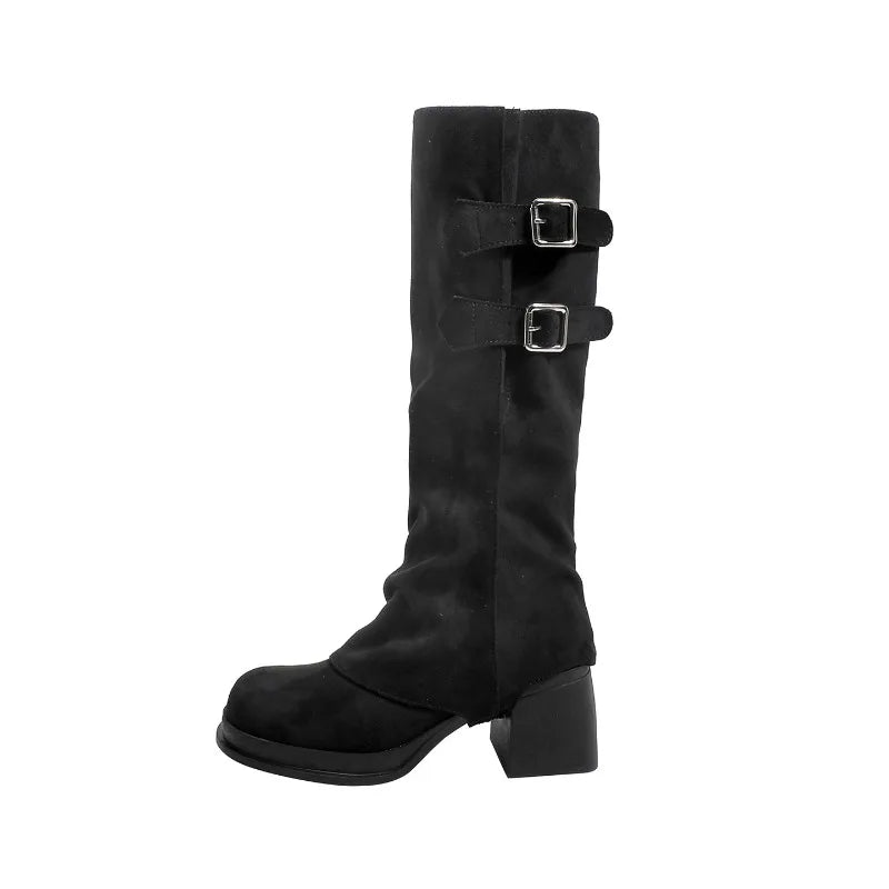 Round Toe Platform Women's High Boots