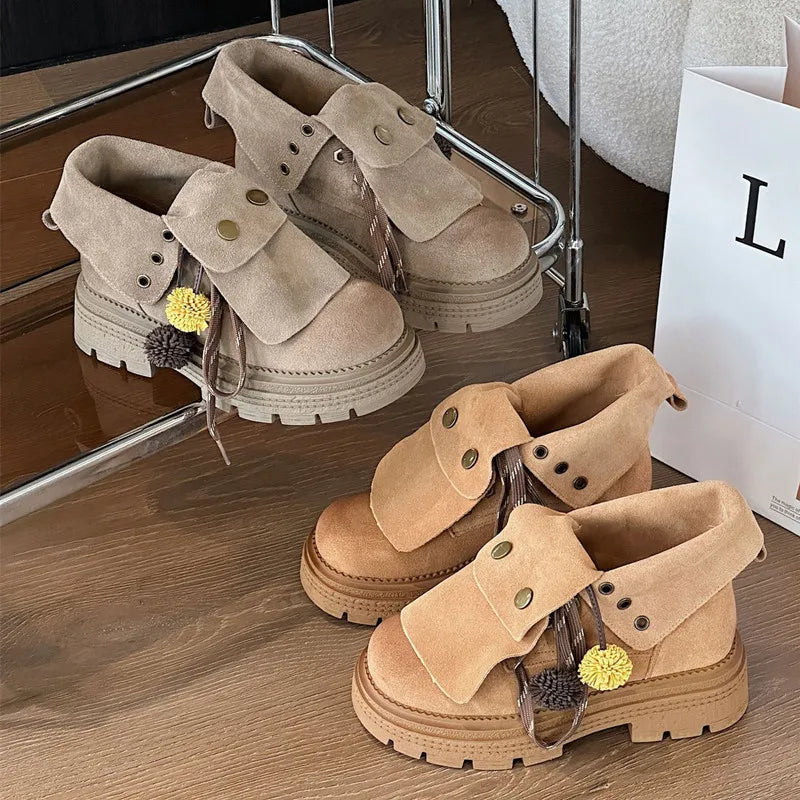 Autumn Faux Suede Ankle Boots