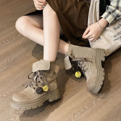 Autumn Faux Suede Ankle Boots