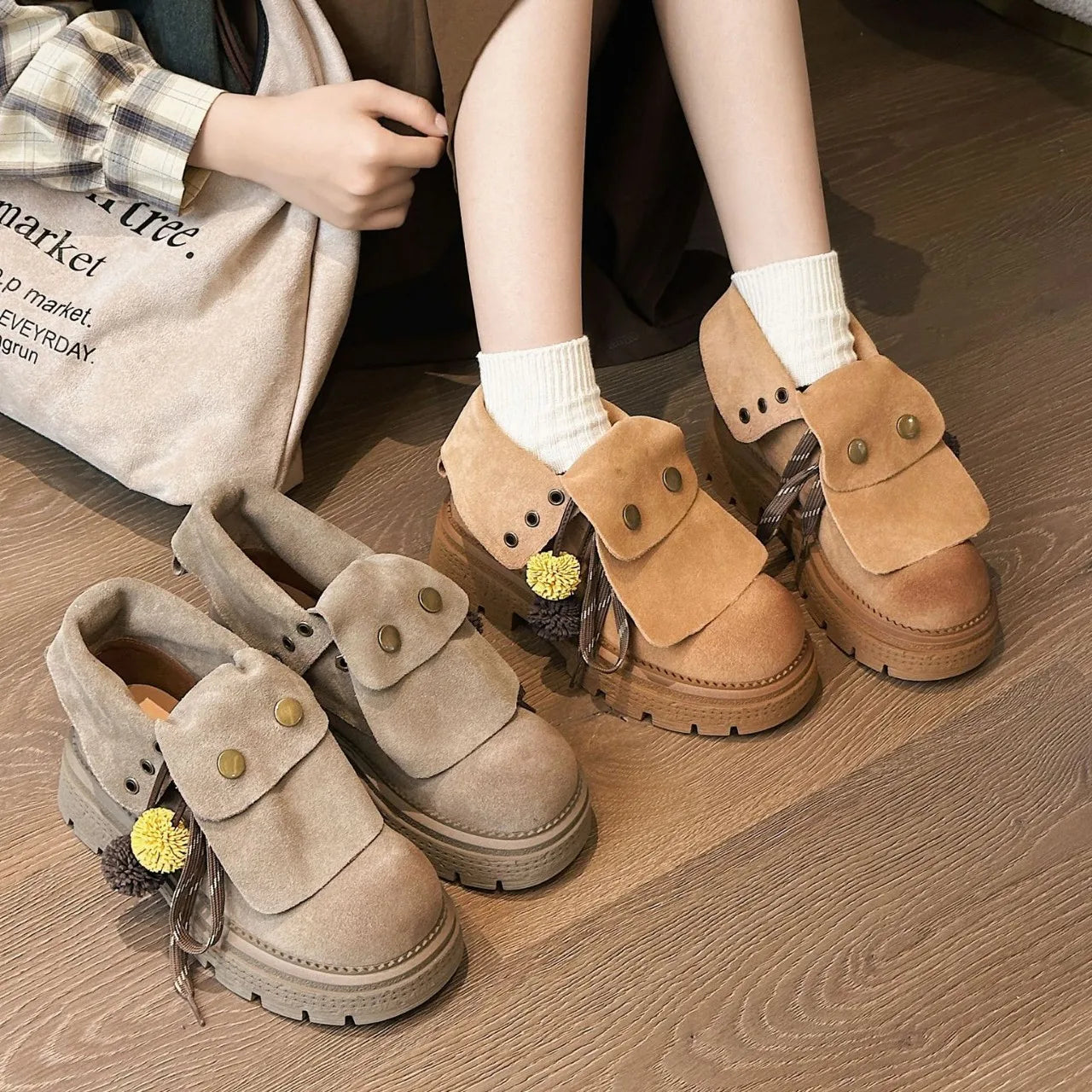 Autumn Faux Suede Ankle Boots