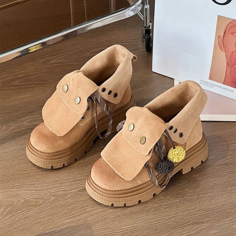 Autumn Faux Suede Ankle Boots