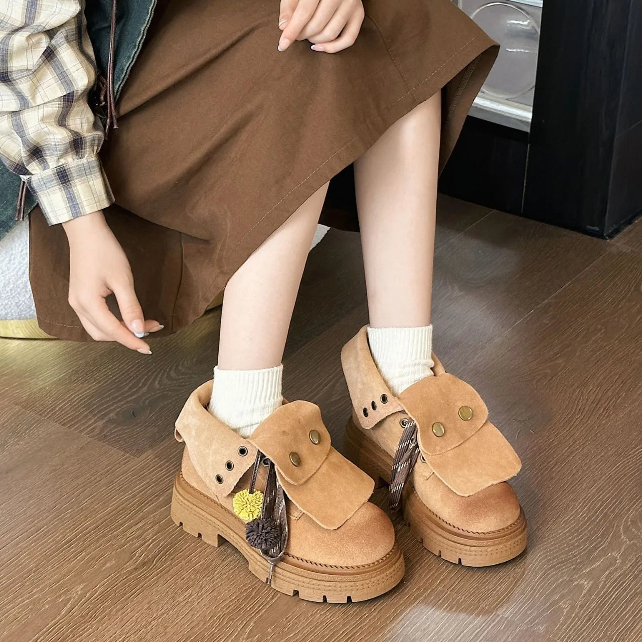 Autumn Faux Suede Ankle Boots