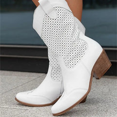 Autumn High-heeled Mid Leg Women's Boots