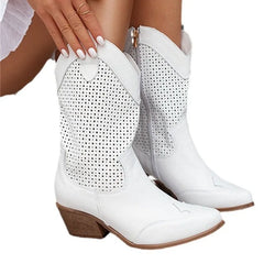 Autumn High-heeled Mid Leg Women's Boots