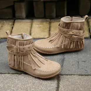 Autumn Women Flat Heel Ankle Boots
