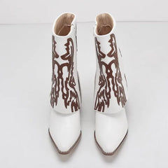 Autumn Retro Totem Design Ankle Boots