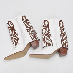 Autumn Retro Totem Design Ankle Boots