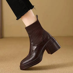 Autumn Warm Knitted Stretch Sock Boots