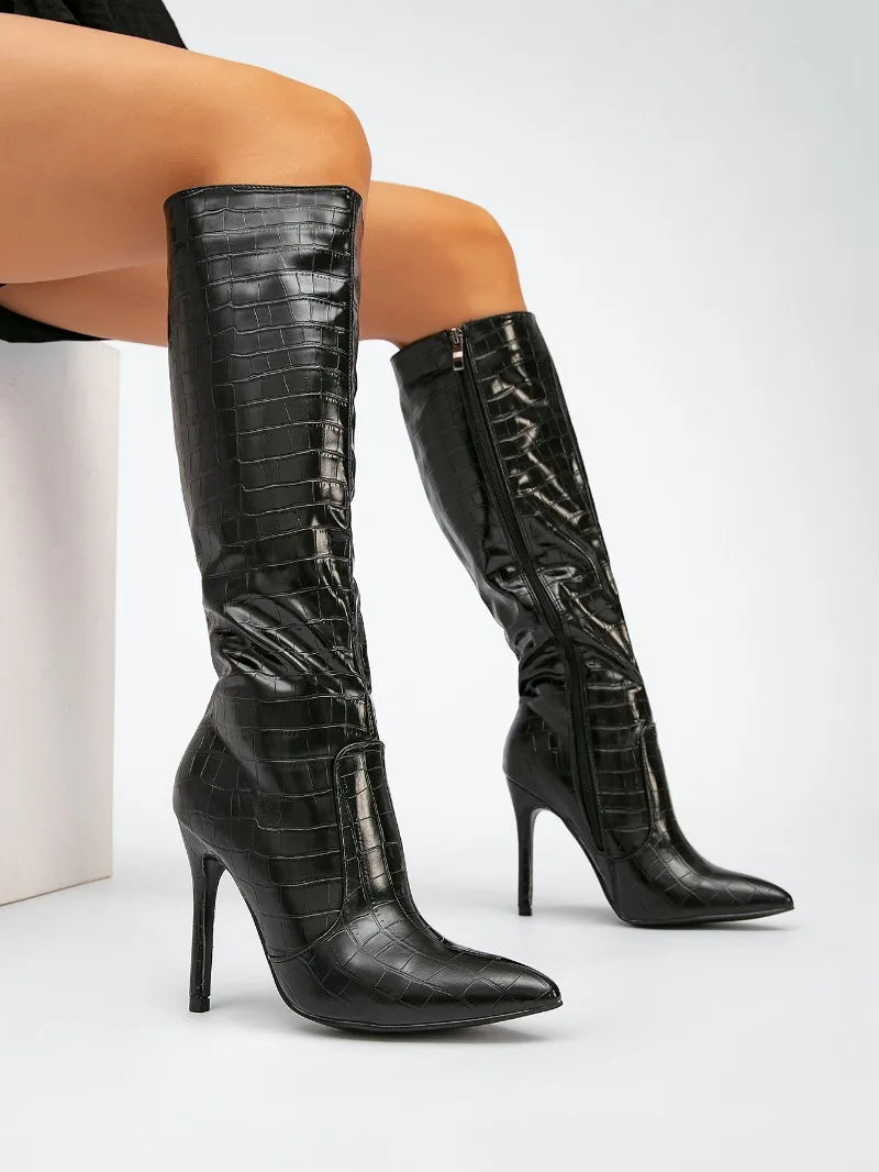 Autumn Winter Lychee Patterned Women's Boots