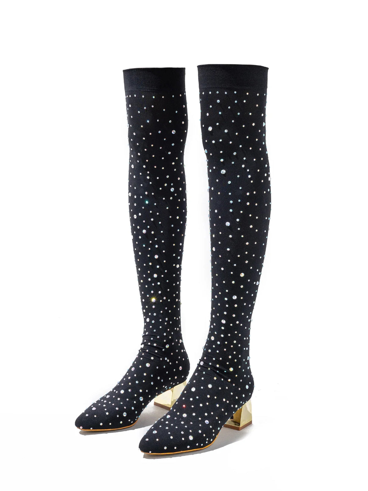 Autumn Winter Sexy Black Elastic Boots