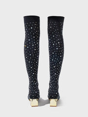 Autumn Winter Sexy Black Elastic Boots