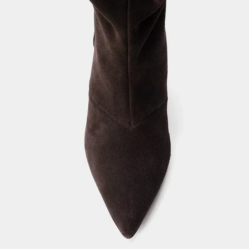 Autumn Winter Suede Knee High Boots