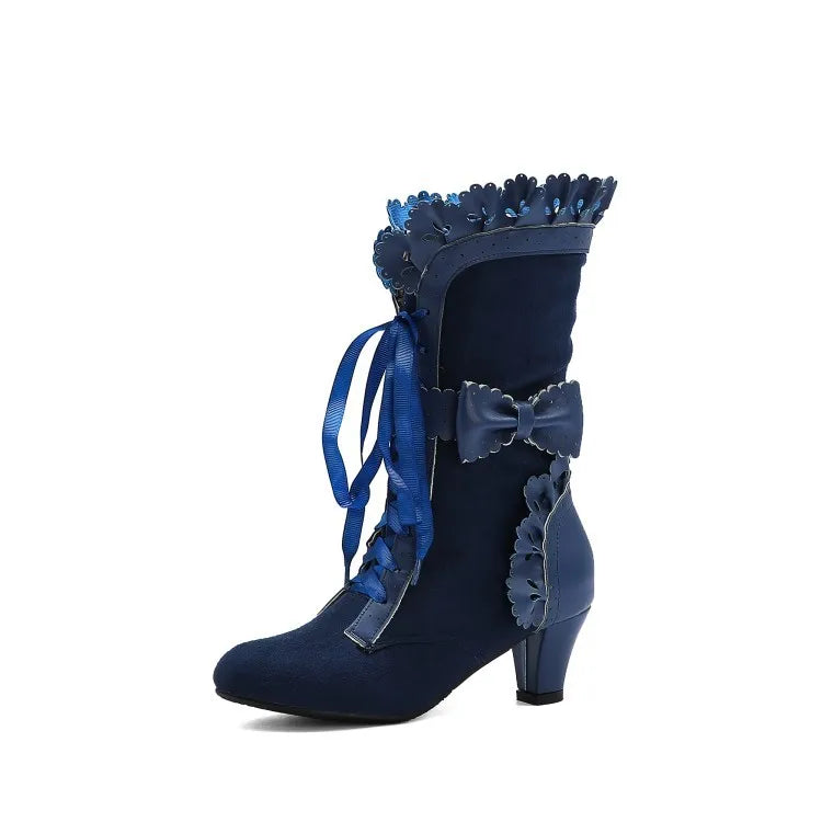 Autumn Winter Vintage Women Victorian Boots