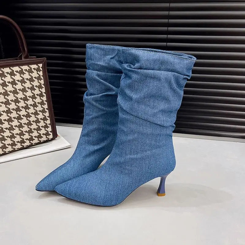 Autumn and Winter French Retro Cowboy Boots