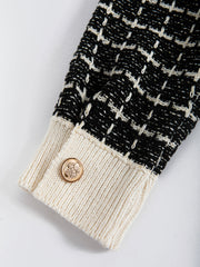 Old Money Aesthetics Tweed Cardigan