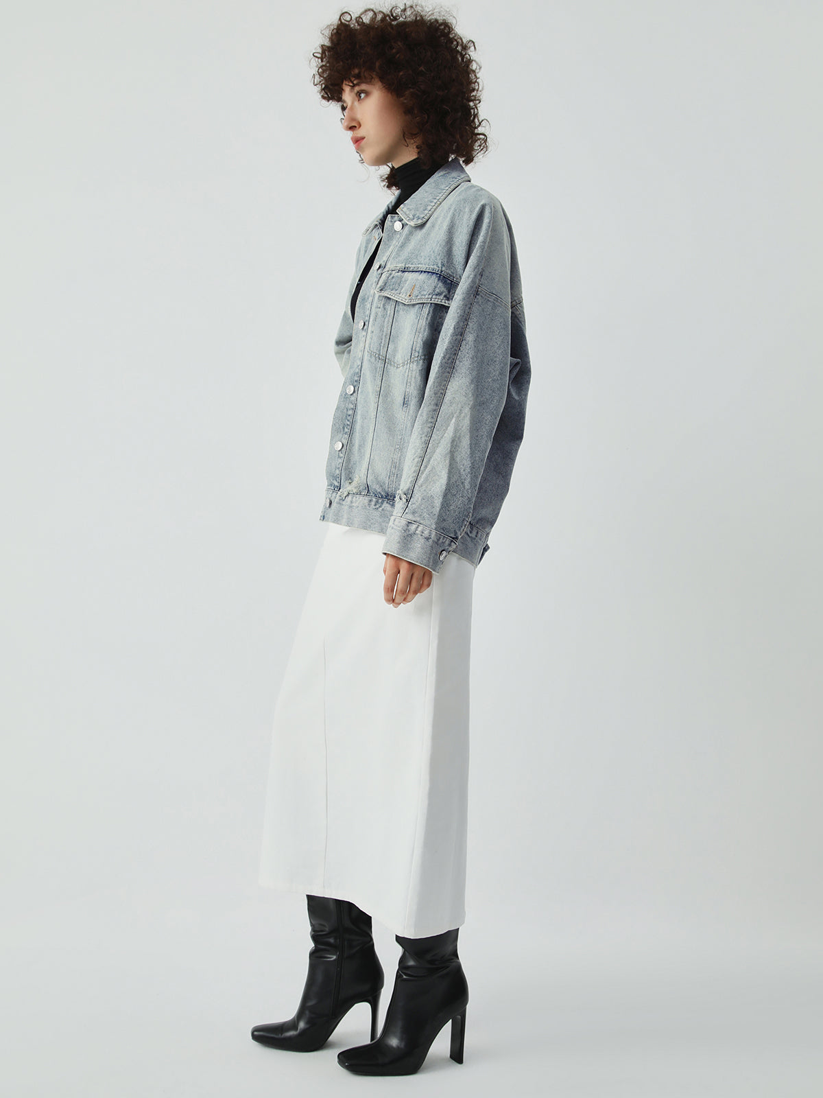 Distressed Detail Denim Jacket