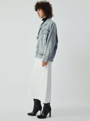 Distressed Detail Denim Jacket