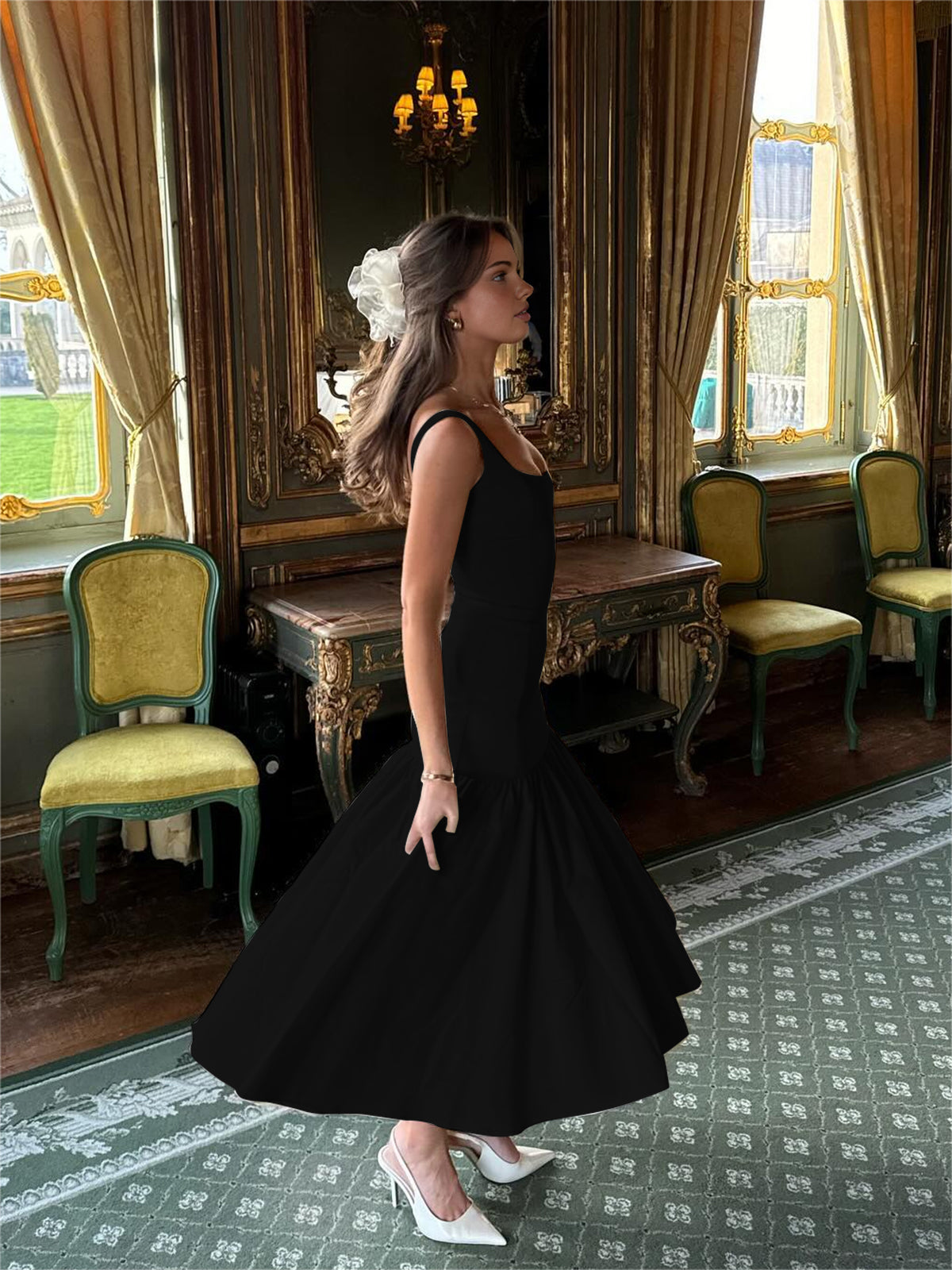 Ruffle Long Cami Sundress