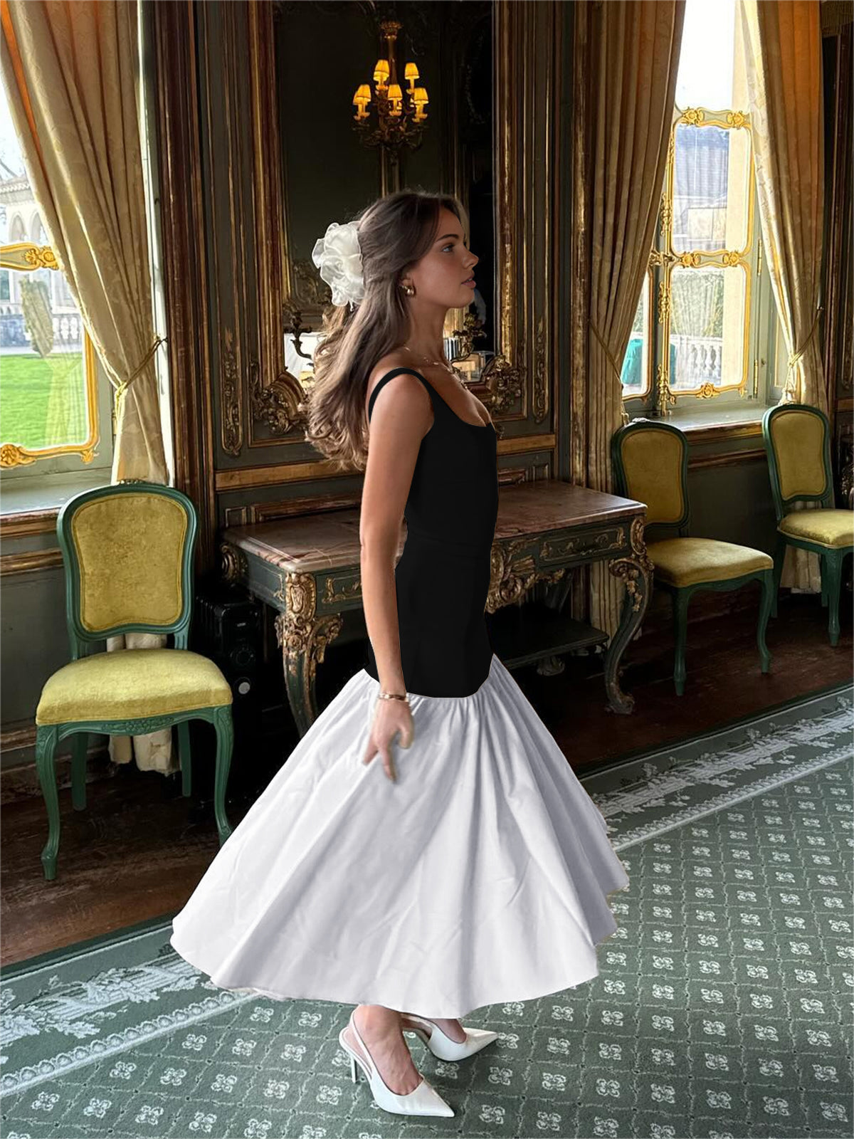 Ruffle Long Cami Sundress