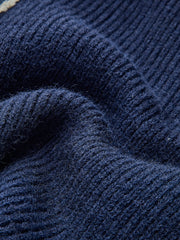 Panel Breasted Stretch Lapel Knit Top