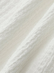 V-Neck Gathered Waist Bow-Detail Top