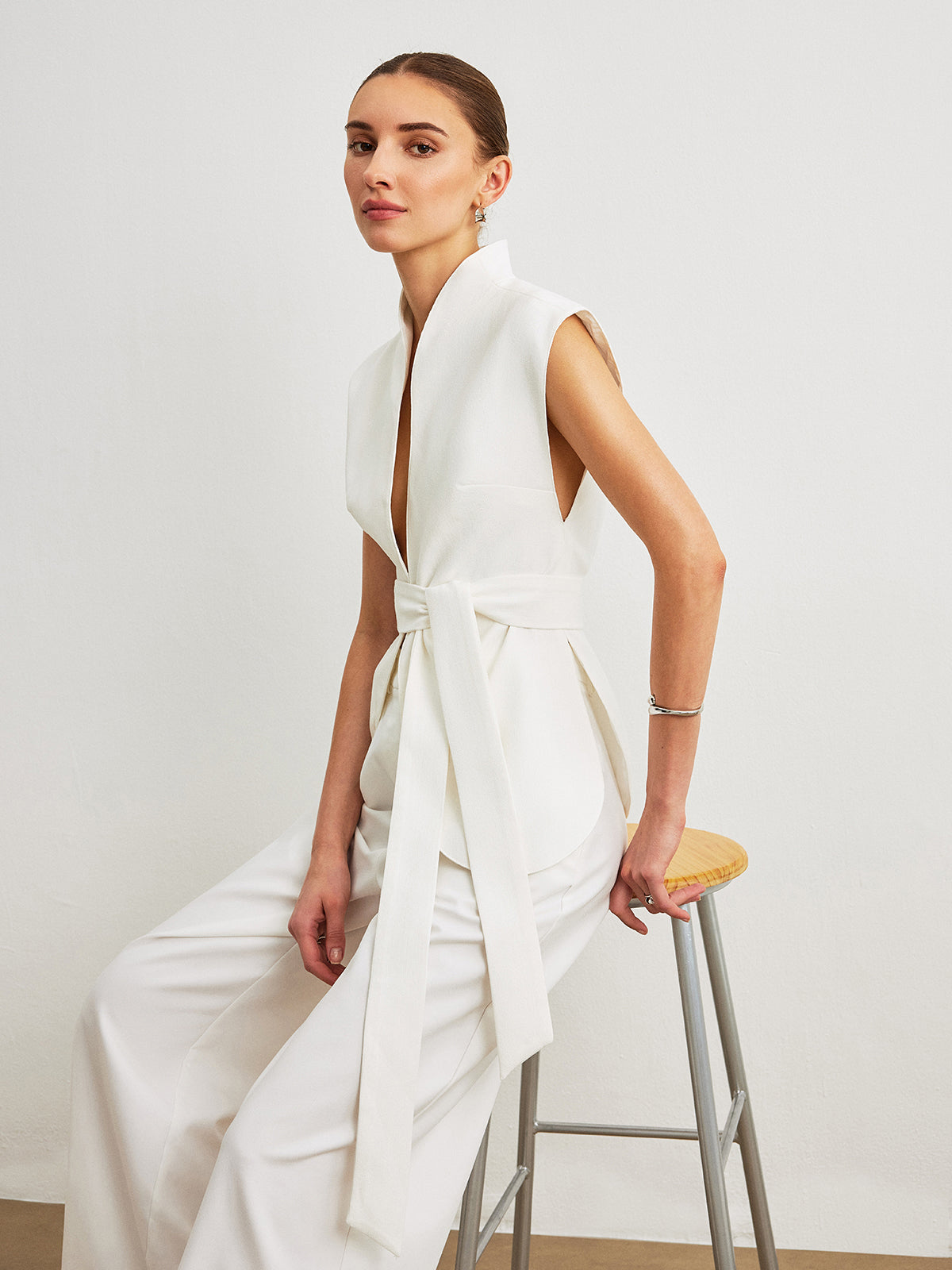 Belted Peplum Top