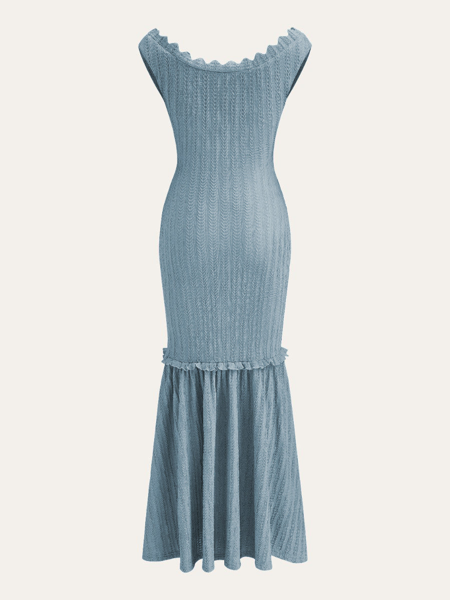 Off-Shoulder Ruffle Detail Dress