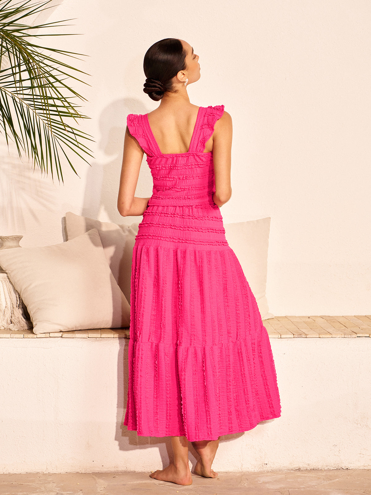 Ruched Crop Top And Maxi Skirts Set