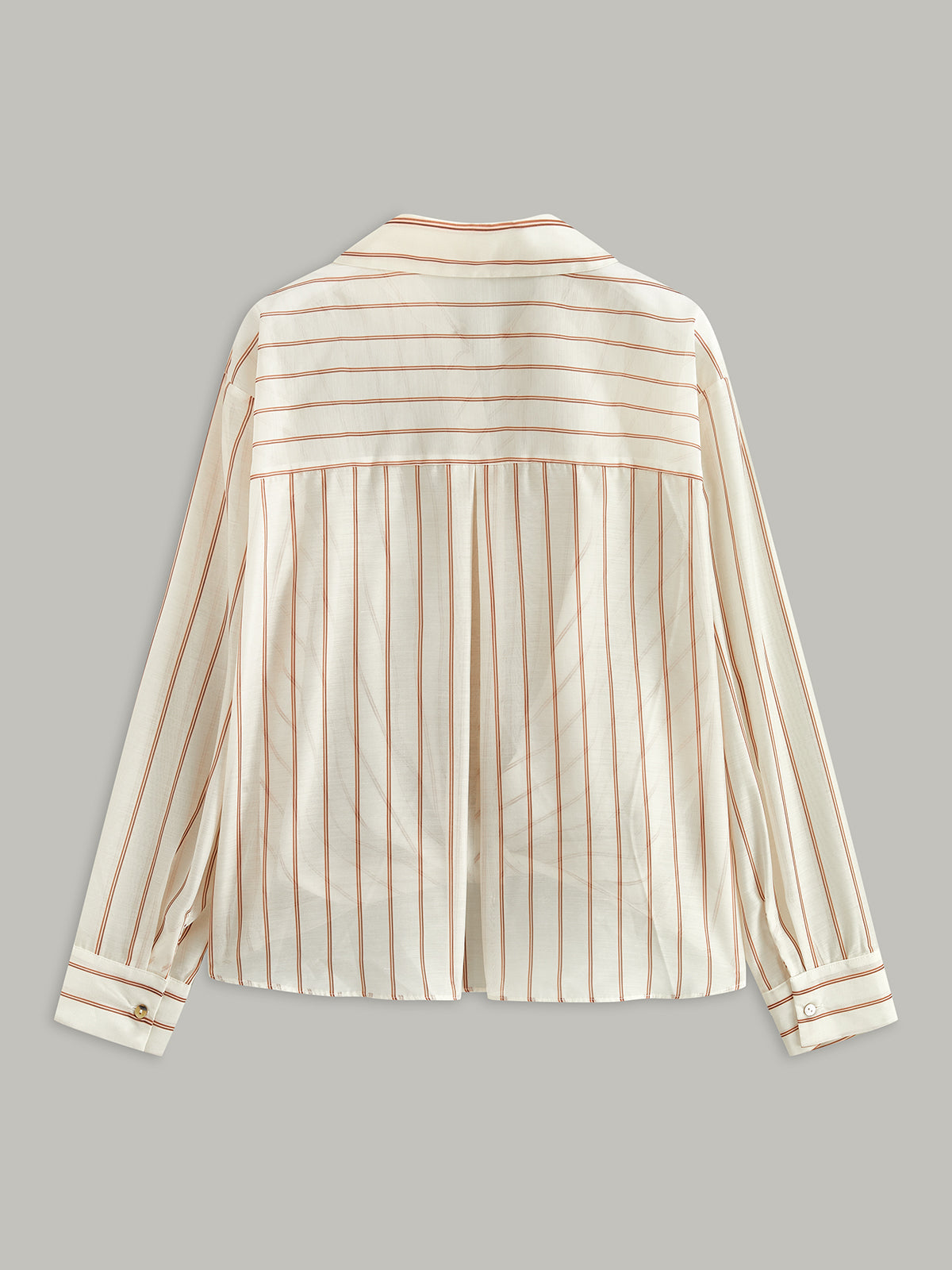 Stripe Cropped Shirt (Semi-Sheer)