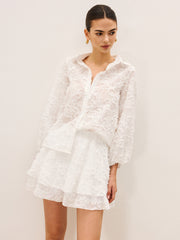 Sheer Embroidered Skirt Set