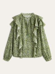 Floral Ruffle Blouse