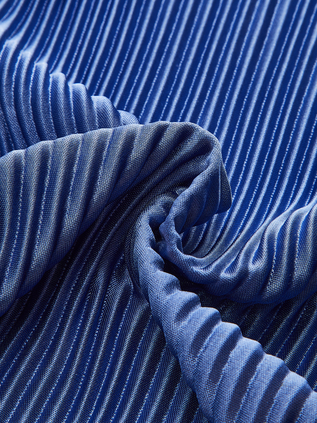 Pleated Twist-Front Midi Dress