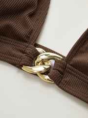 Metal Decor Bikini Set