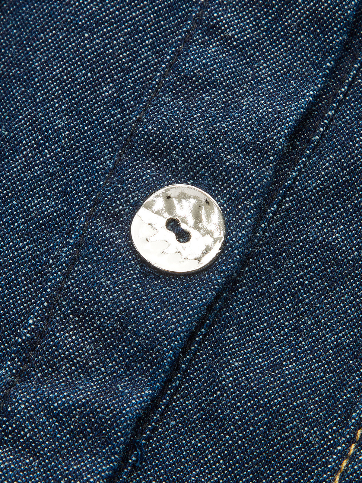 Long Denim Shirt with Drawstring Waist