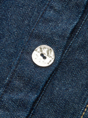 Long Denim Shirt with Drawstring Waist