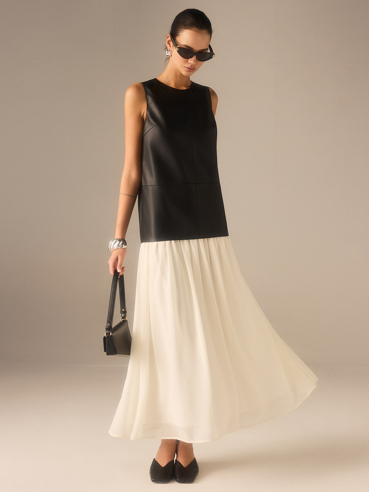 Chiffon Pleated Dress