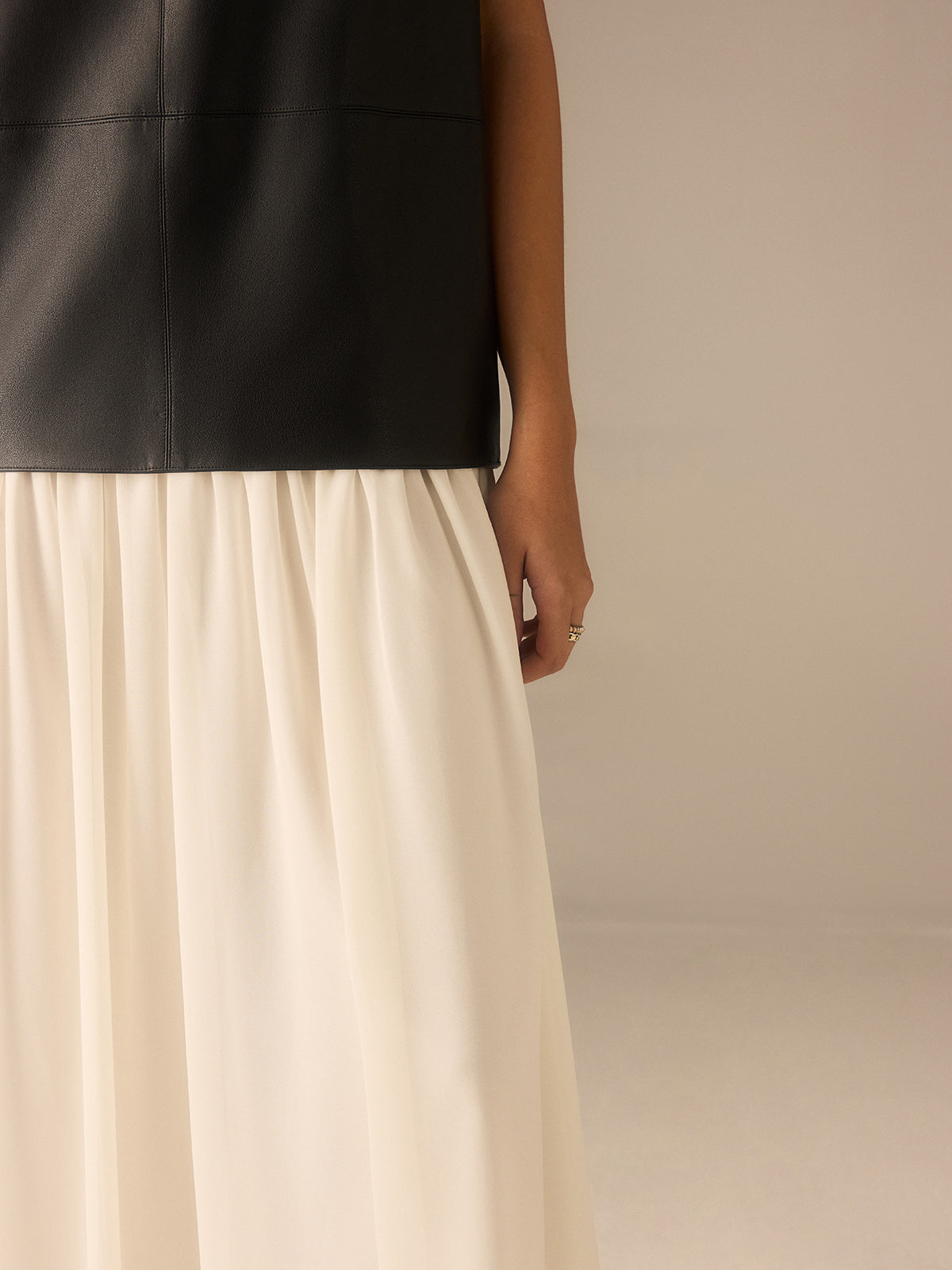Chiffon Pleated Dress